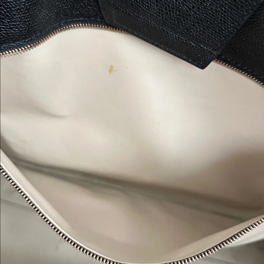 Valextra Black Leather Tote Bag Made in Italy | Structured Minimal Designer Bag - Picture 9 of 14